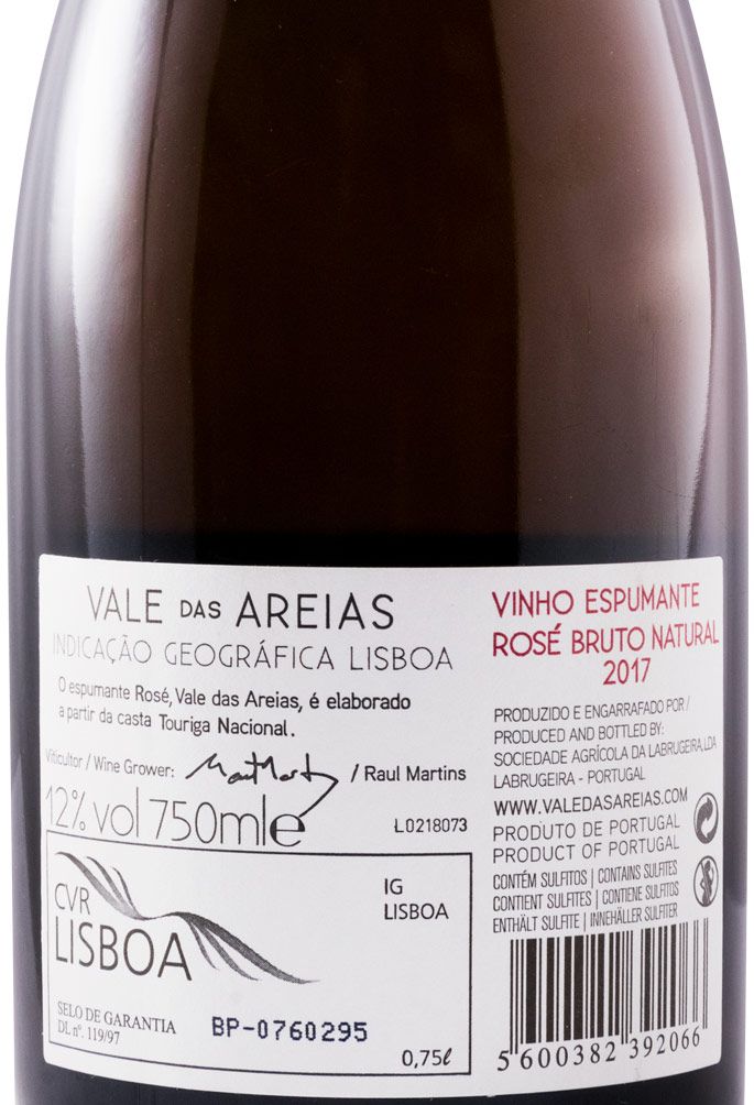 2017 Espumante Vale das Areias Bruto Natural rosé