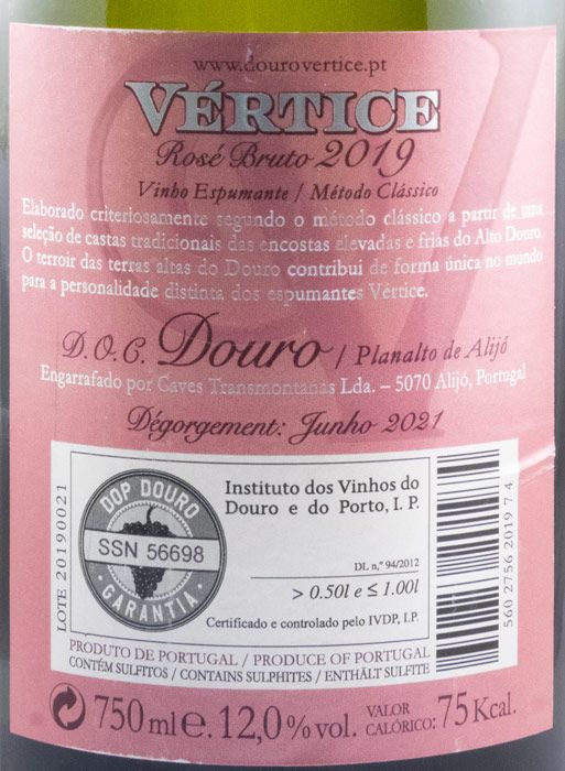 2019 Sparkling Wine Vértice Brut rose