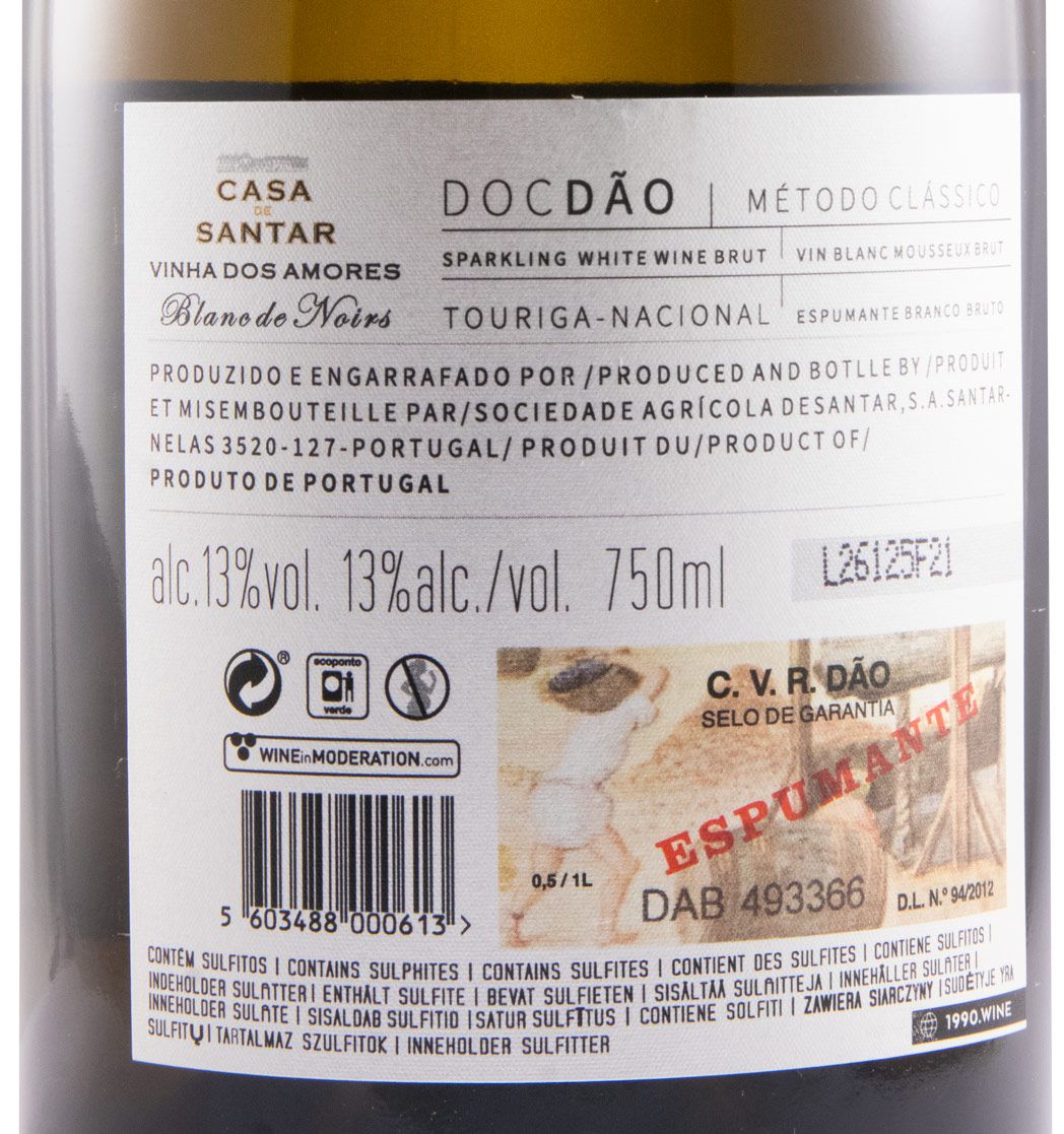 2015 Espumante Casa de Santar Vinha dos Amores Touriga Nacional Blanc de Noirs