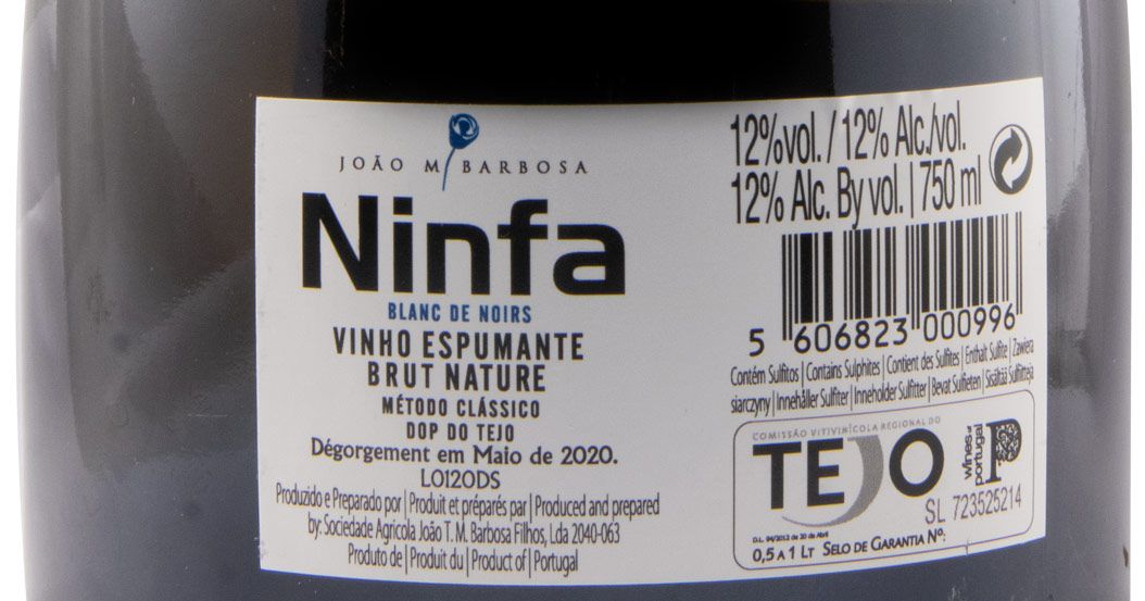 2020 Sparkling Wine Ninfa Reserva Blanc de Noirs Brut Nature