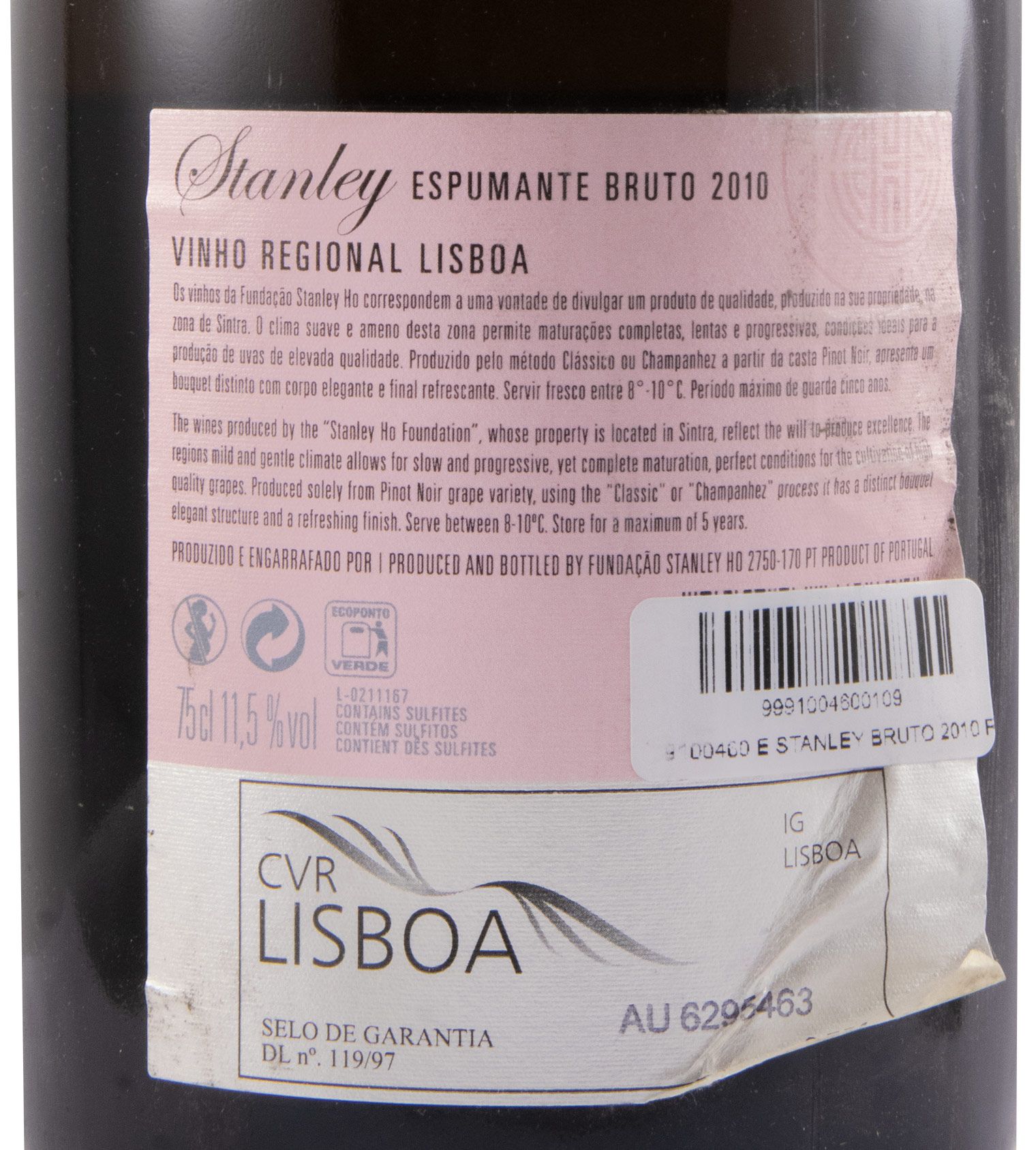 2010 Espumante Stanley Reserva Bruto rosé