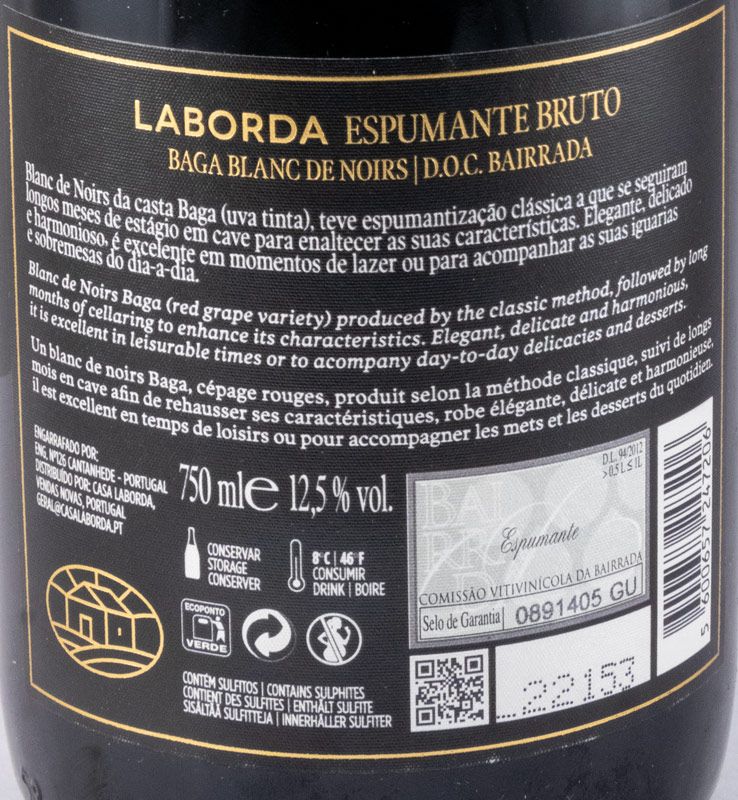 2020 Espumante Laborda Blanc de Noirs Bruto