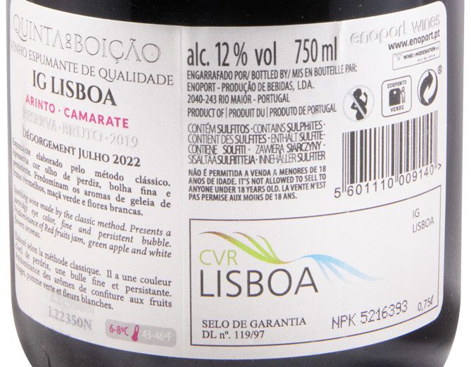 2019 Espumante Quinta do Boição Reserva Bruto rosé