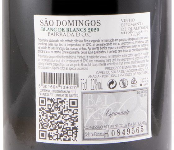 2020 Espumante Caves São Domingos Blanc de Blancs Bruto