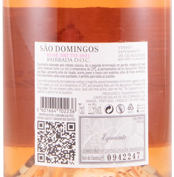 2021 Espumante Caves São Domingos Bruto rosé