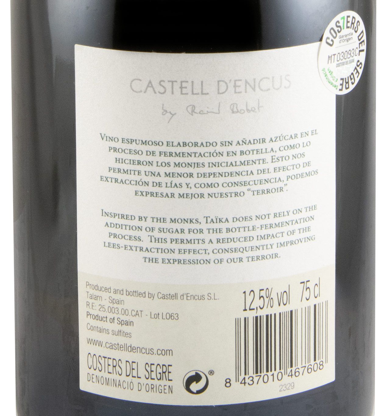 2017 Espumante Castell d'Encús Taika Bruto