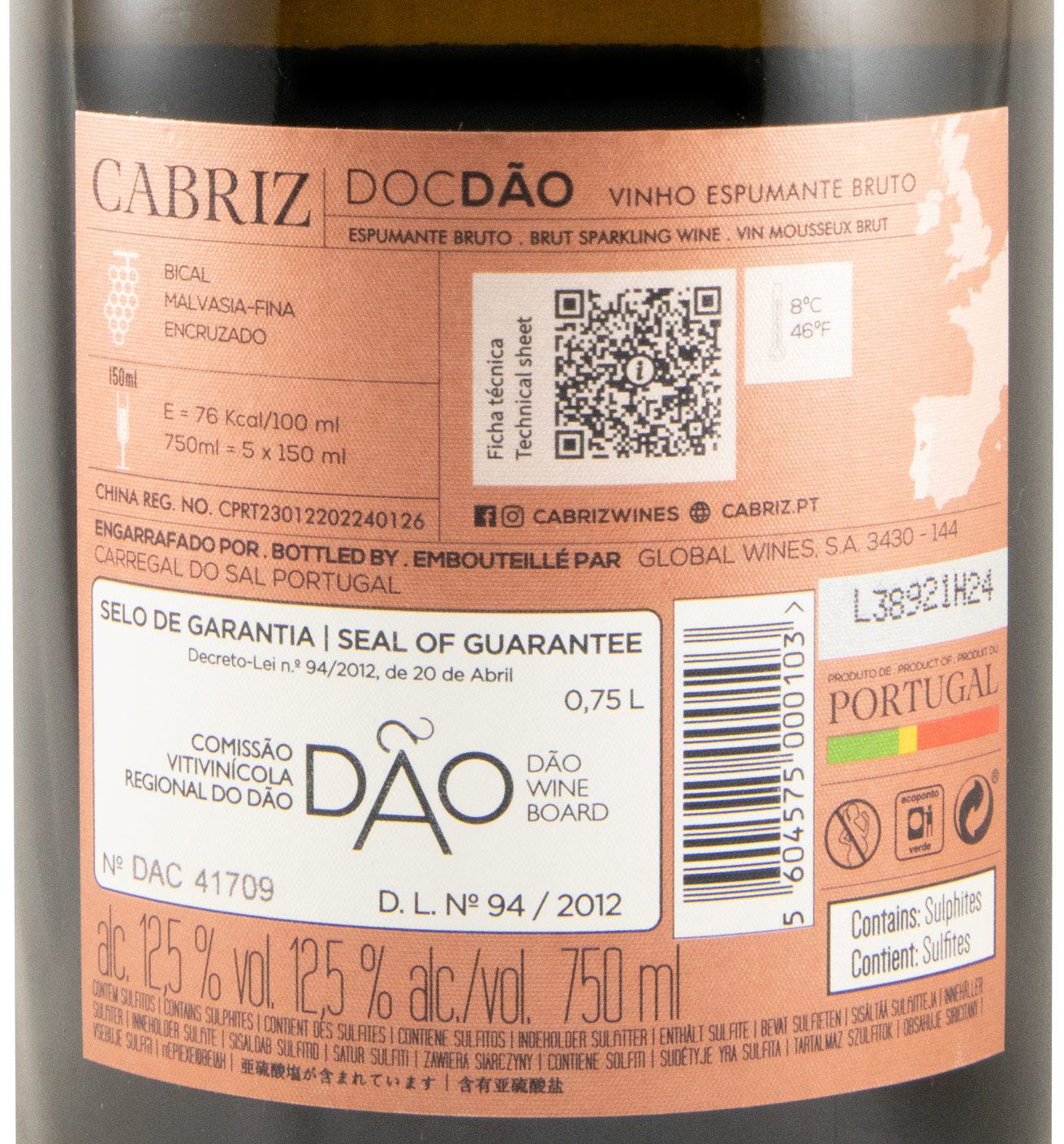 2018 Sparkling Wine Cabriz Brut