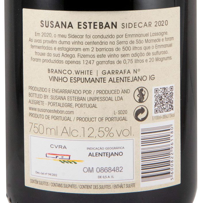 2020 Sparkling Wine Sidecar Susana Esteban & Emmanuel Laissaigne