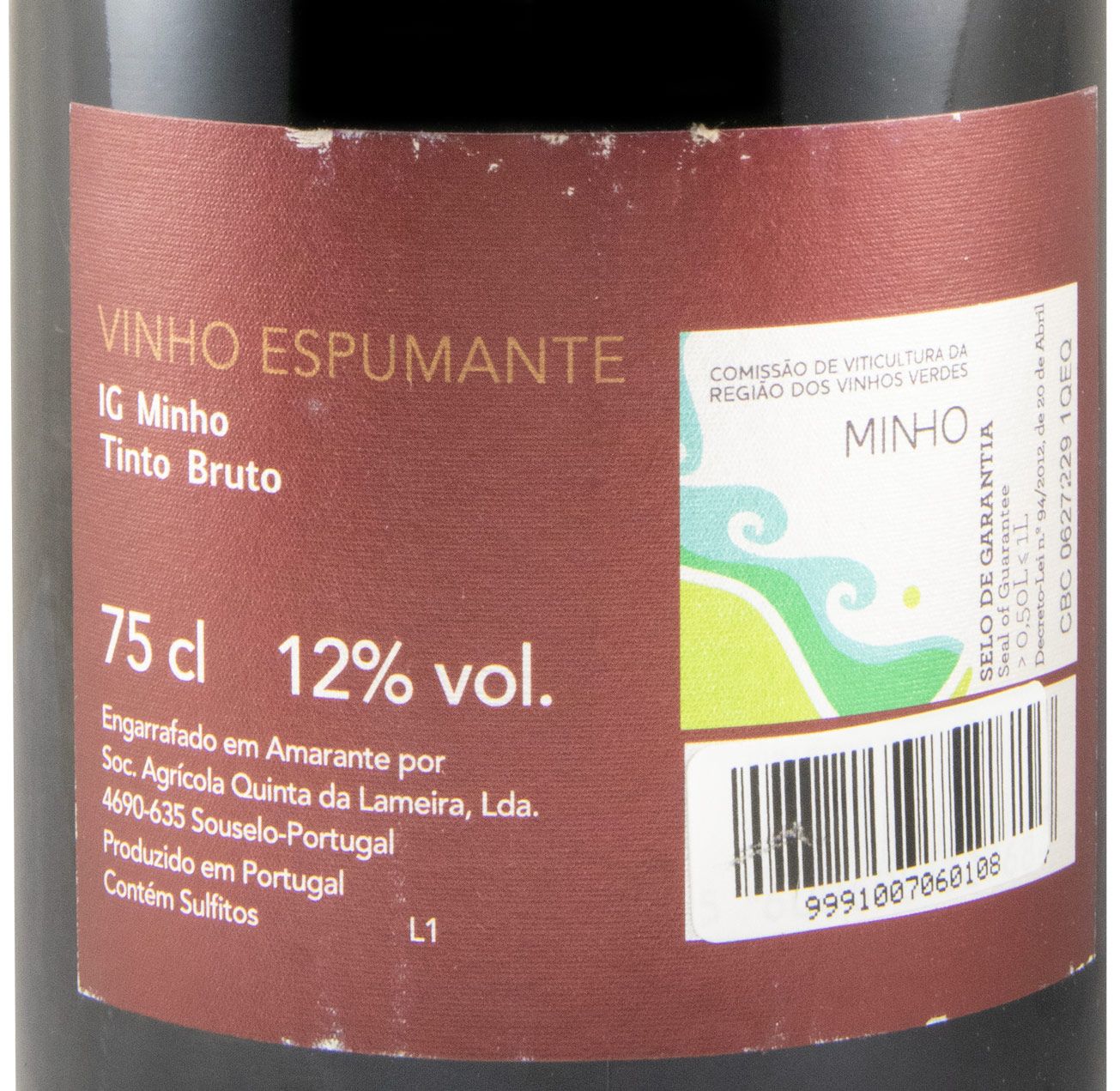 Espumante Seis Socalcos Bruto tinto