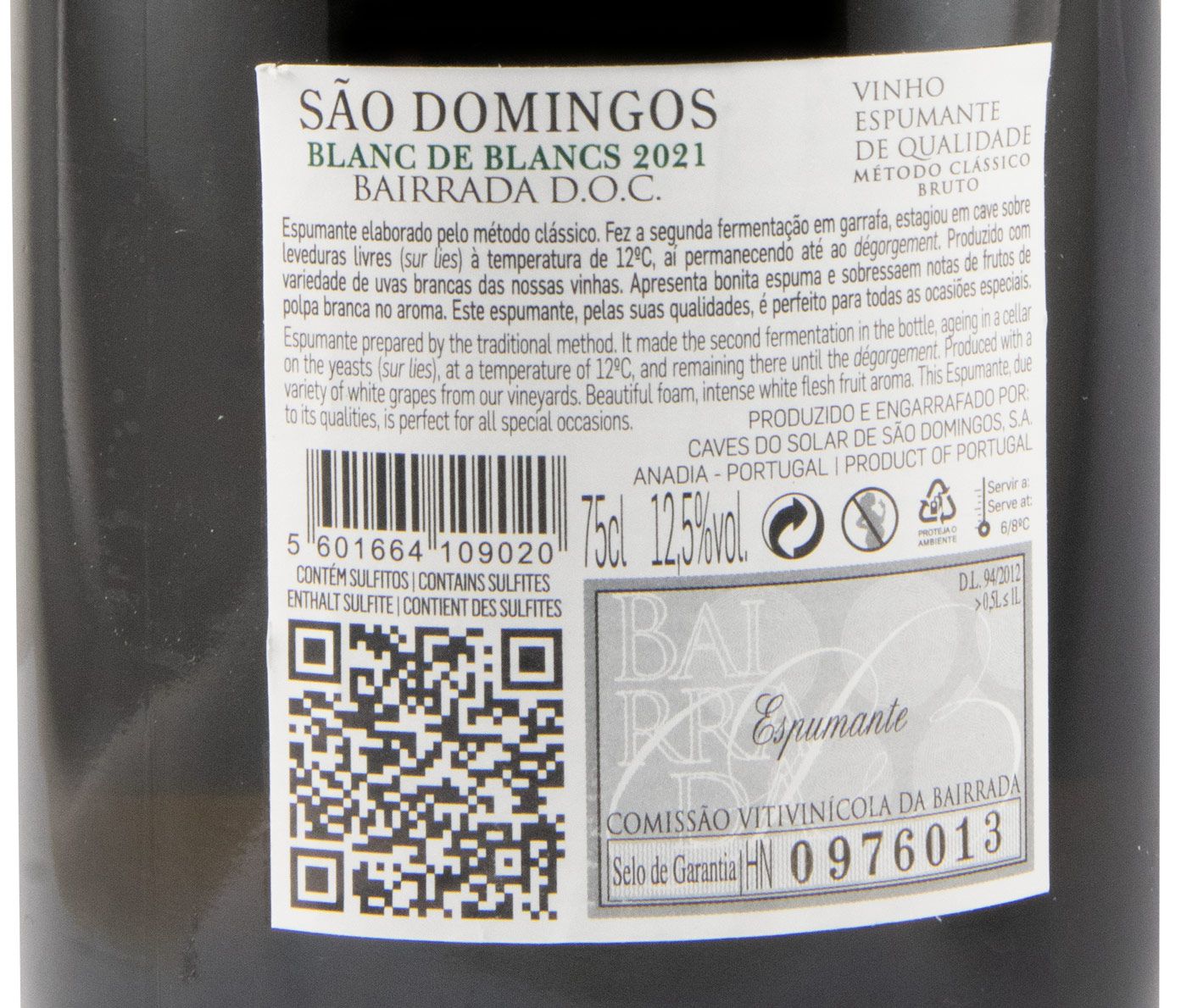 2021 Espumante Caves São Domingos Blanc de Blancs Bruto