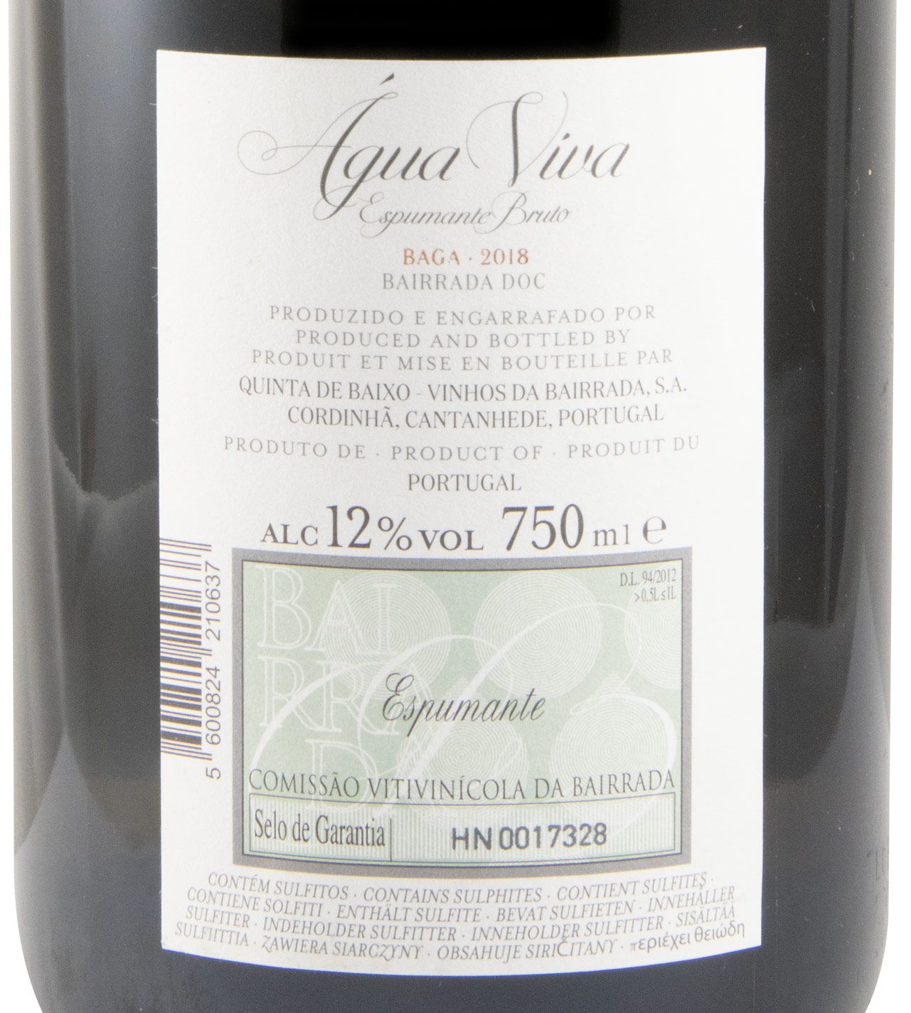 2018 Espumante Niepoort Água Viva Baga Bruto