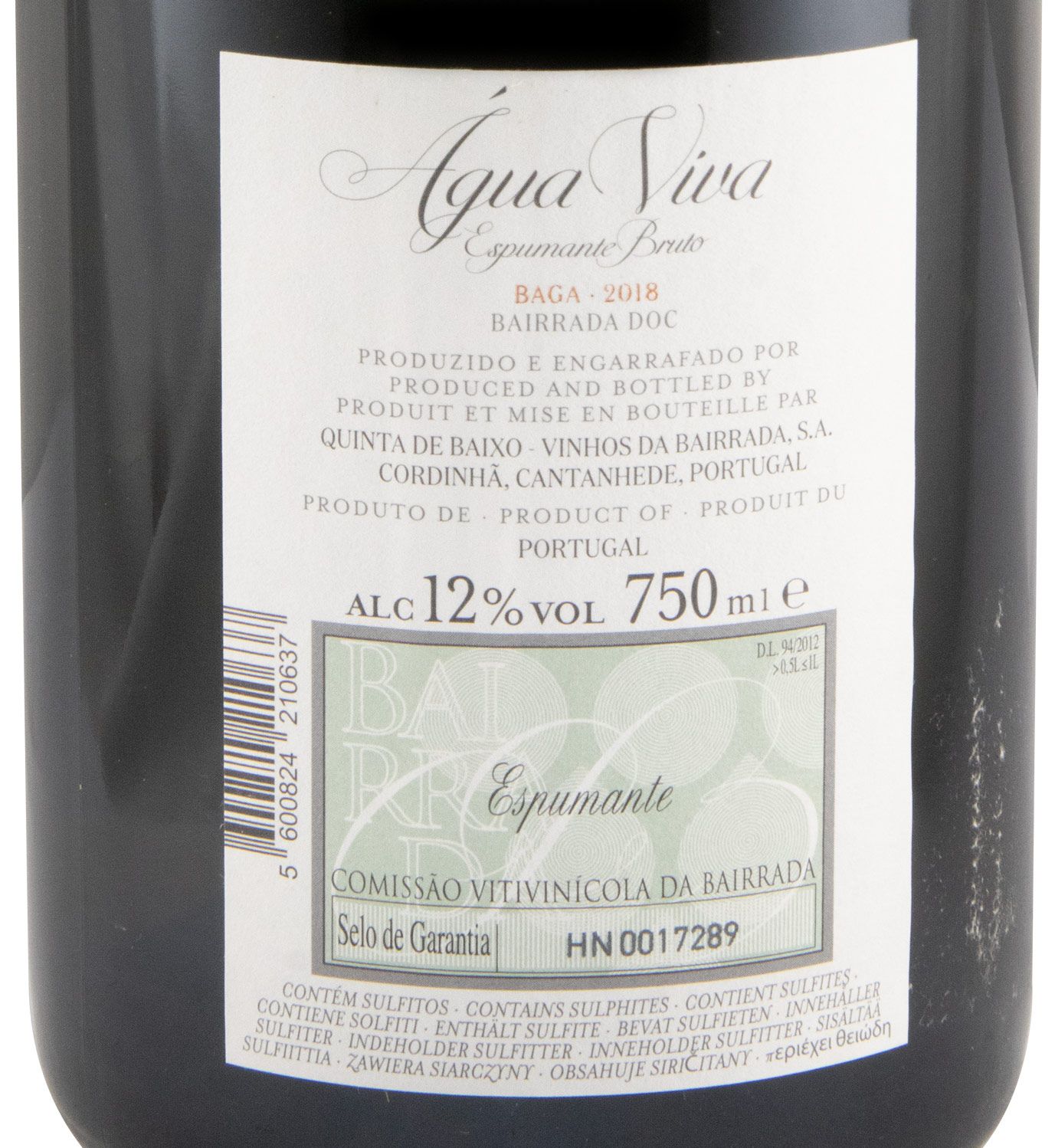 2018 Espumante Niepoort Água Viva Bruto