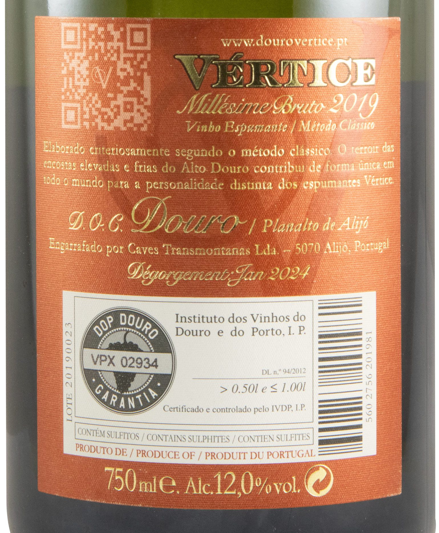 2019 Espumante Vértice Millésime Extra Bruto