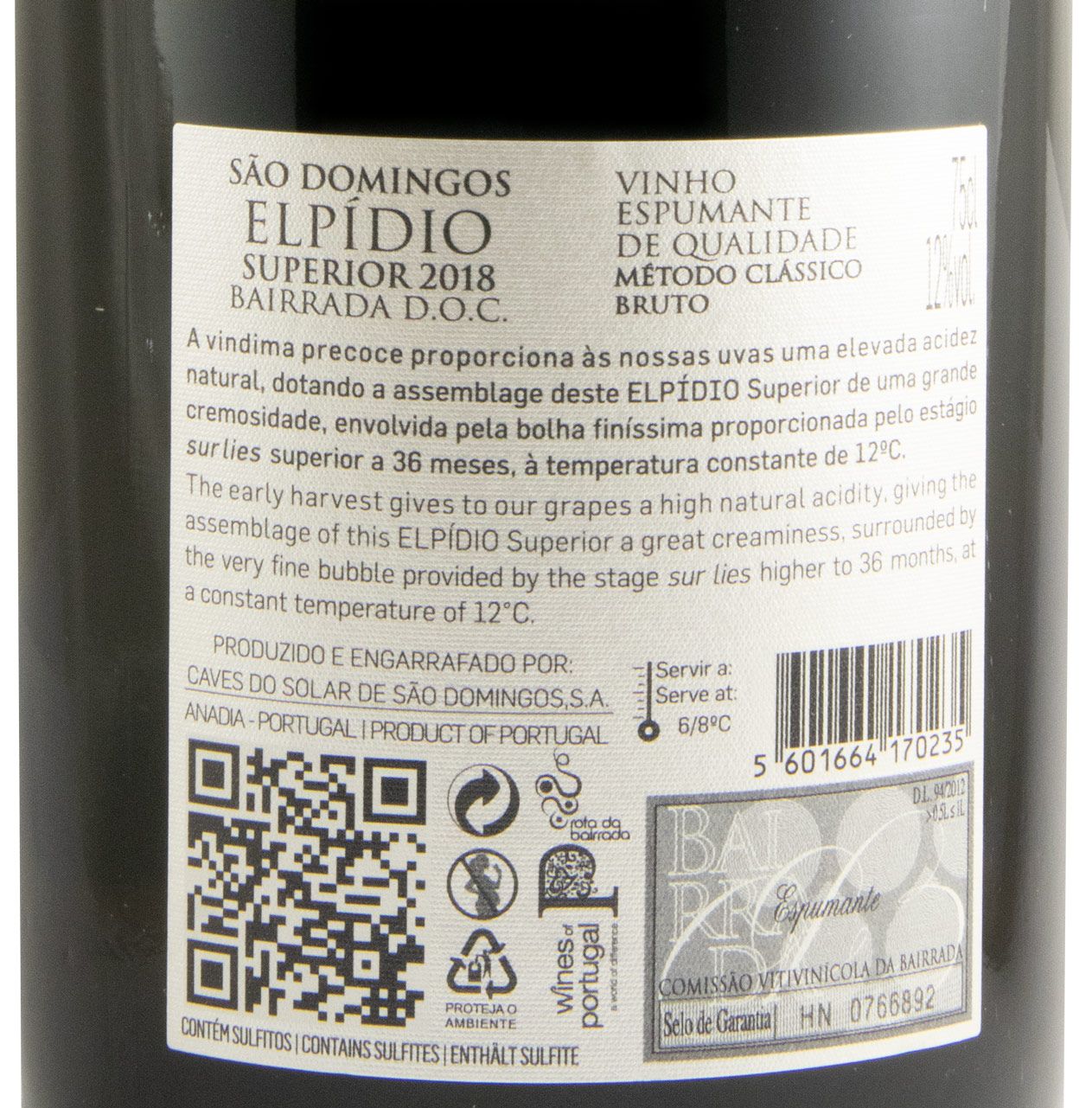 2018 Espumante Caves São Domingos Elpídio Superior Bruto