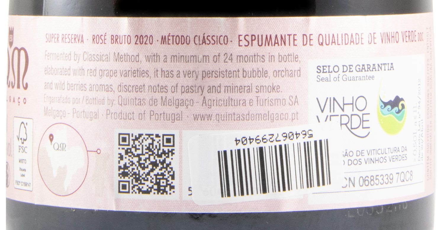 2020 Espumante Quintas de Melgaço QM Super Reserva Bruto rosé