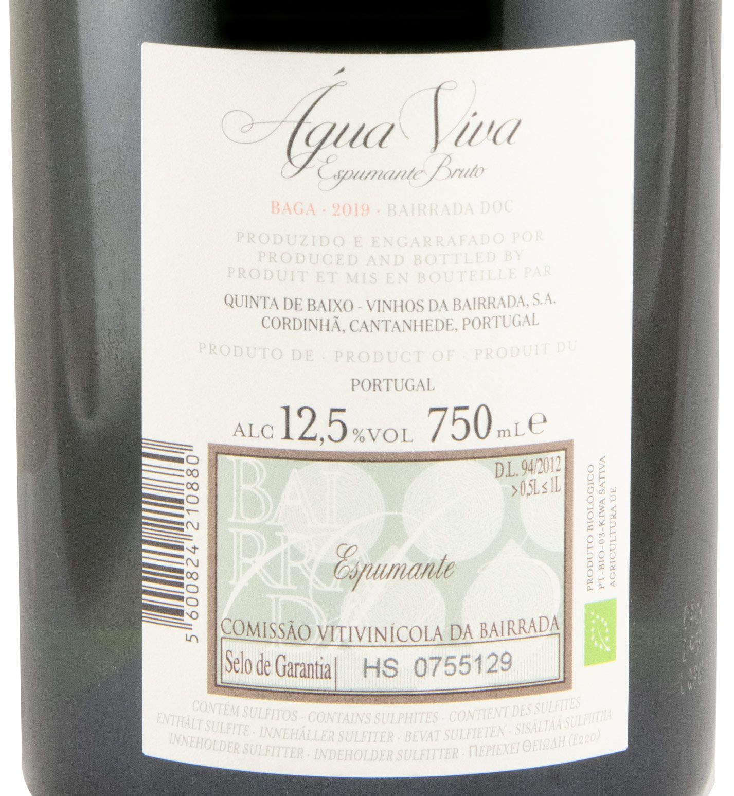 2019 Espumante Niepoort Água Viva Baga biológico Bruto
