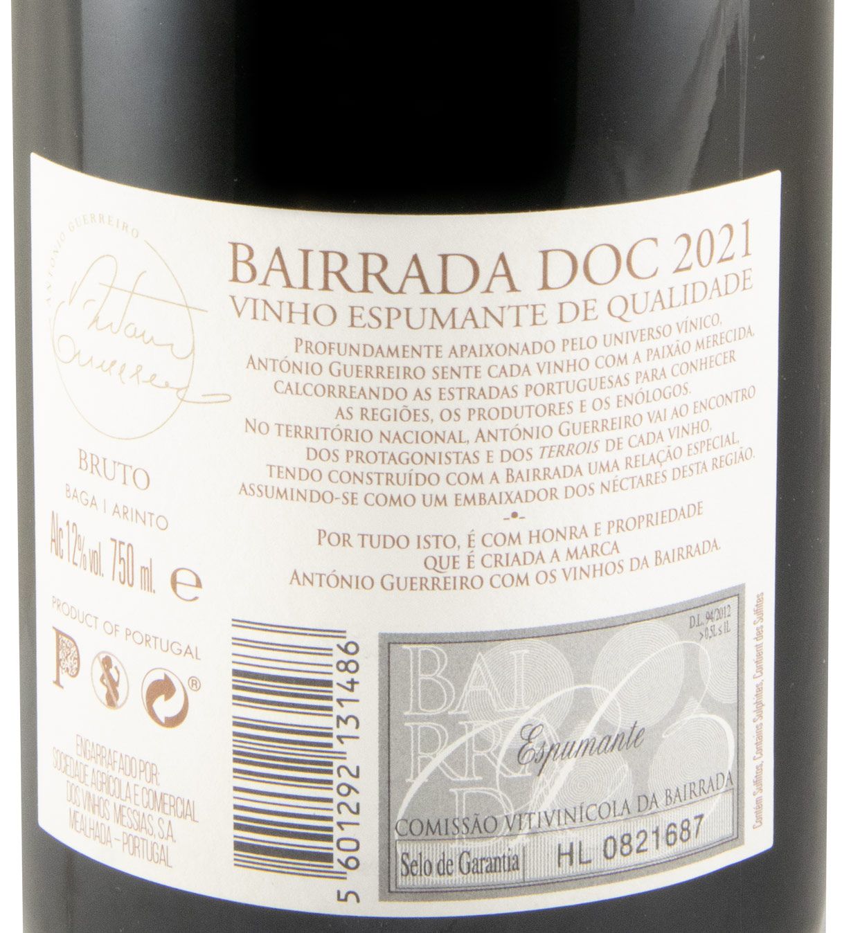 2021 Sparkling Wine António Guerreiro Brut