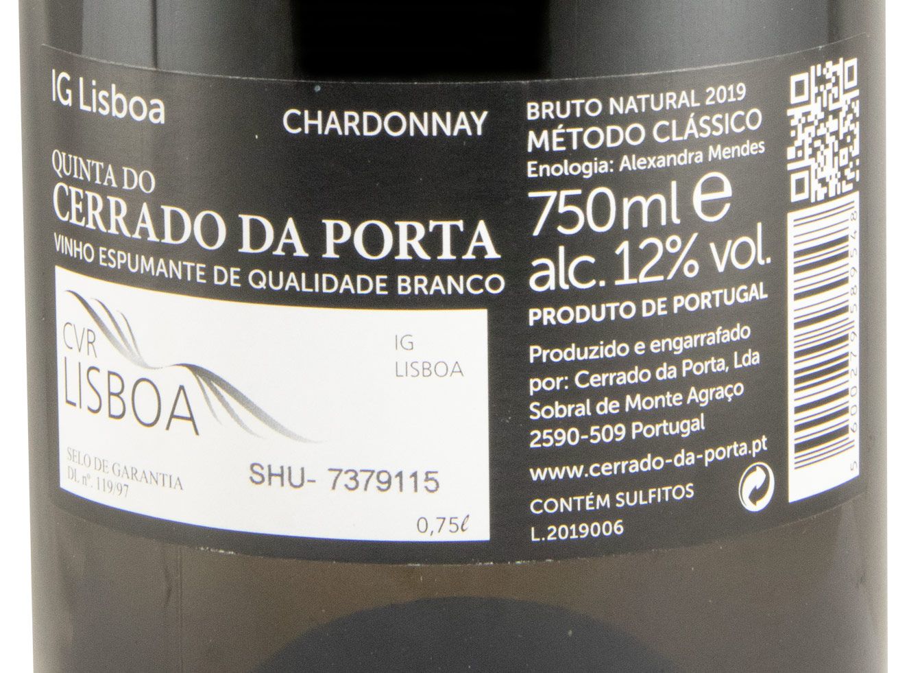 2019 Sparkling Wine Quinta do Cerrado da Porta Chardonnay Grande Reserva Blanc de Blanc Brut Nature