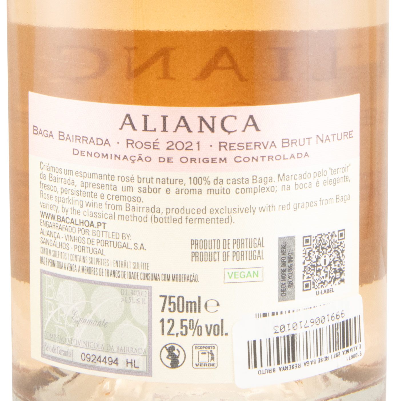 2021 Espumante Aliança Baga Reserva Bruto rosé