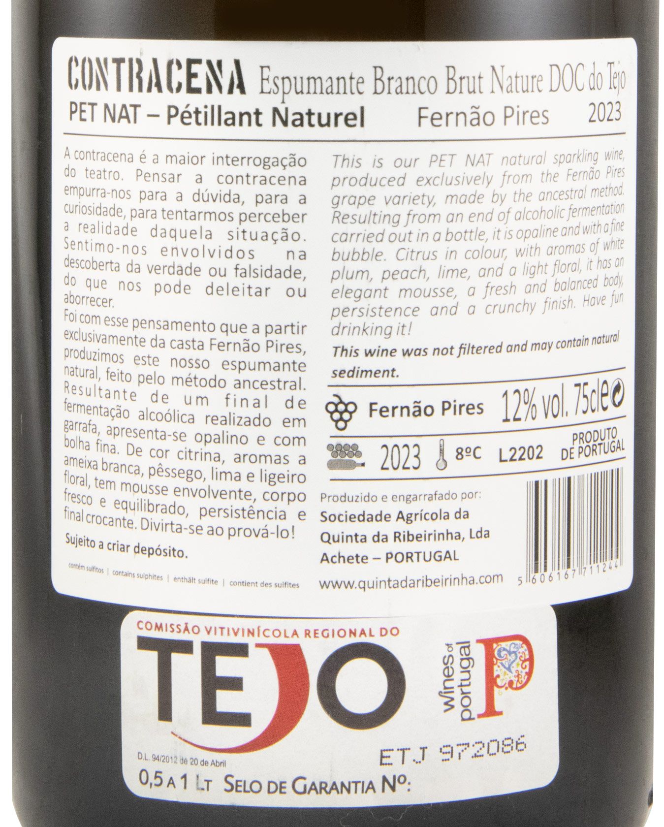 2023 Sparkling Wine Contracena Fernão Pires Pet Nat