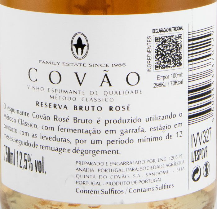 Espumante Covão Reserva Bruto rosé