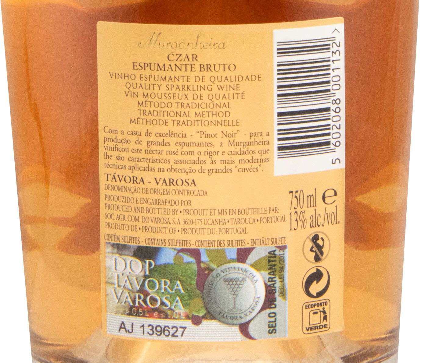 2018 Espumante Murganheira Czar Cuvée Bruto rosé