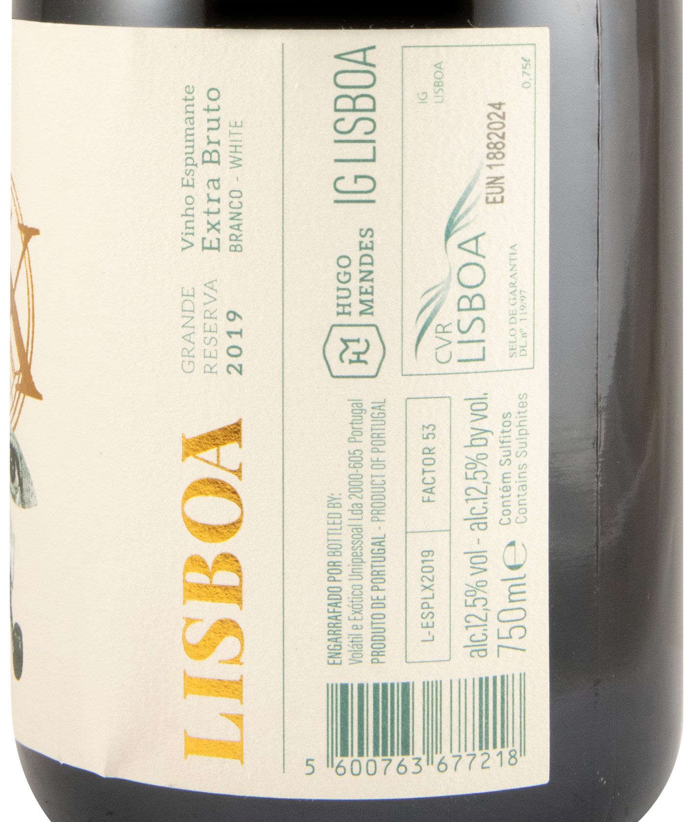 2019 Espumante Hugo Mendes Lisboa Grande Reserva Extra Bruto