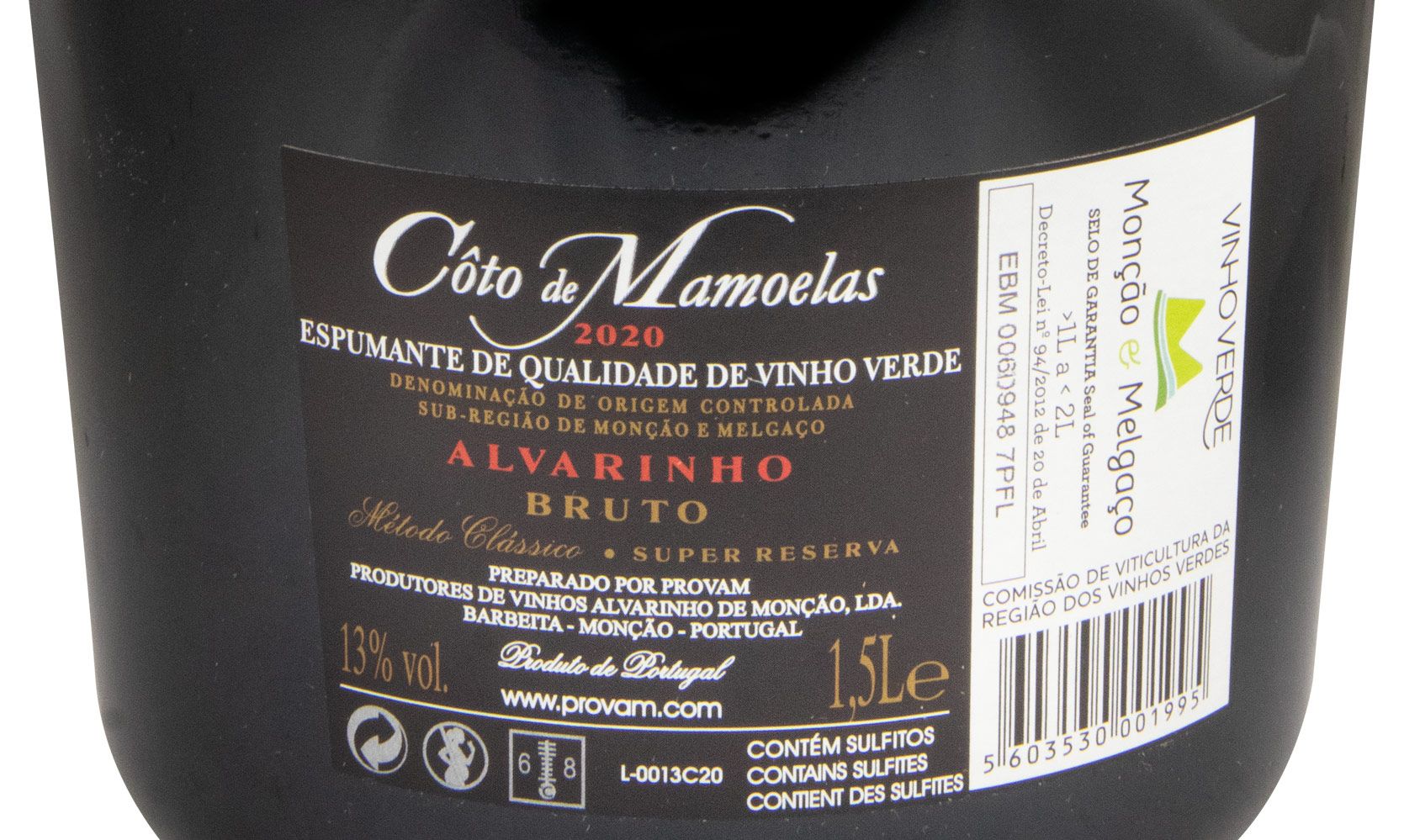 2020 Espumante Côto de Mamoelas Alvarinho Super Reserva Bruto 1,5L