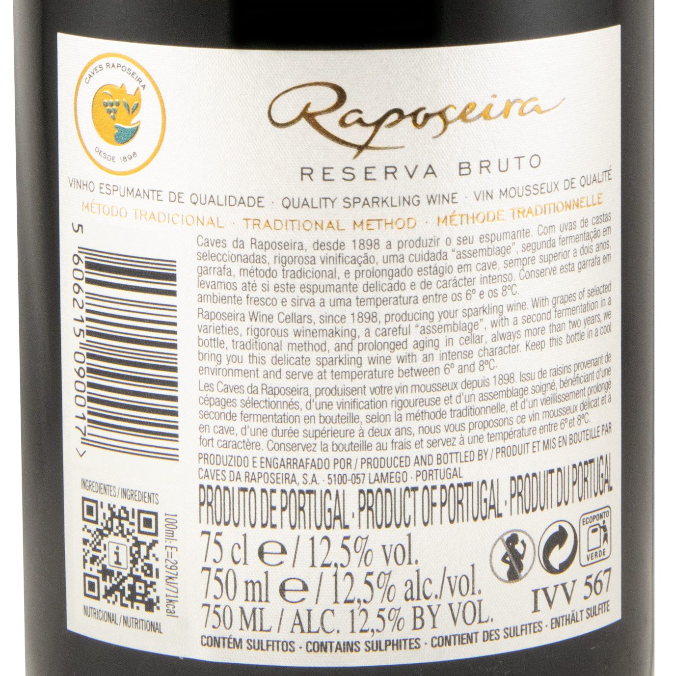 2021 Espumante Raposeira Reserva Bruto