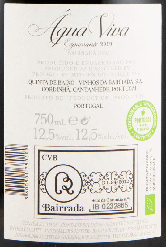 2019 Espumante Niepoort Água Viva biológico Bruto