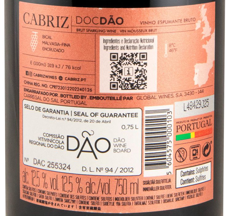 2019 Sparkling Wine Cabriz Brut