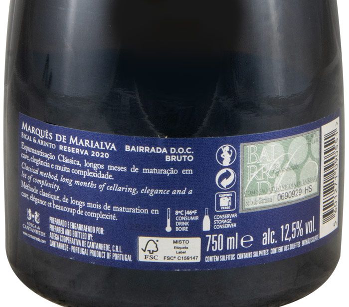 2020 Espumante Marquês de Marialva Bical & Arinto Reserva Bruto