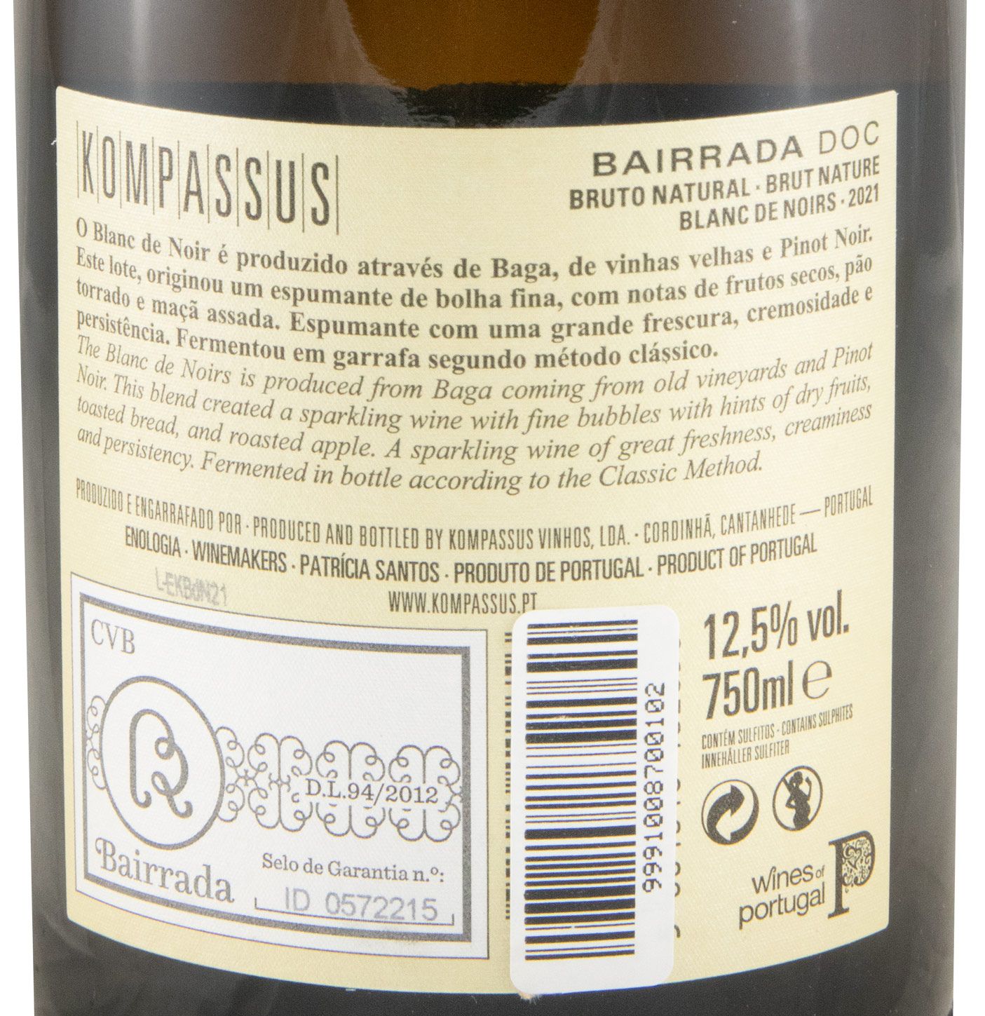 2021 Espumante Kompassus Blanc de Noirs Bruto Natural