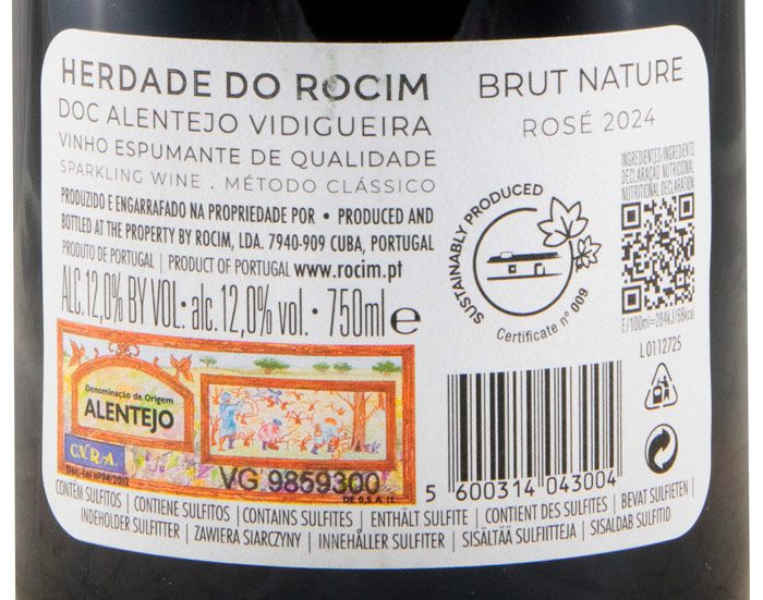 2024 Espumante Herdade do Rocim Bruto Natural rosé