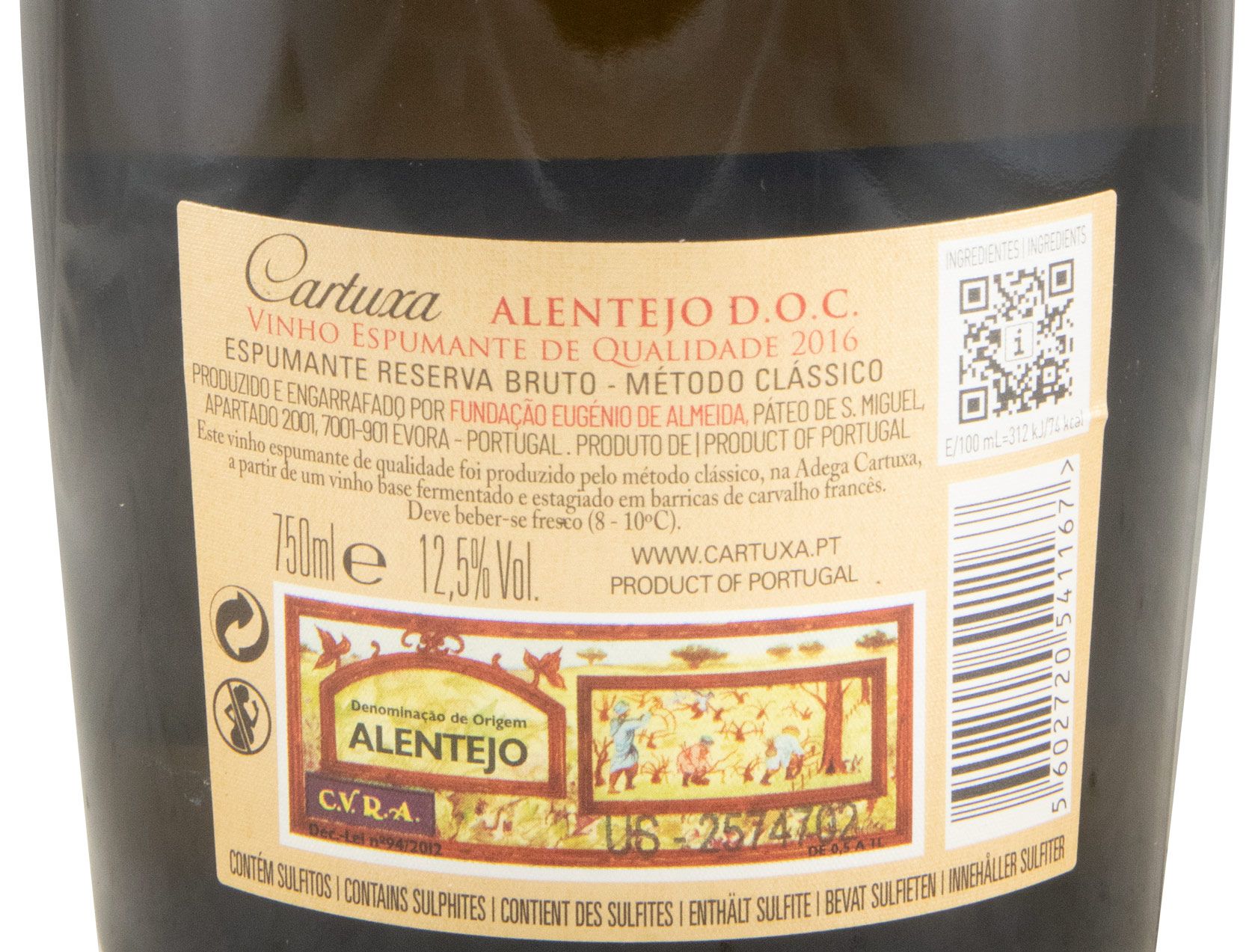 2016 Espumante Cartuxa Reserva Bruto