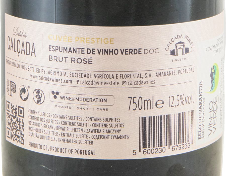 Espumante Portal da Calçada Cuvée Prestige Bruto rosé