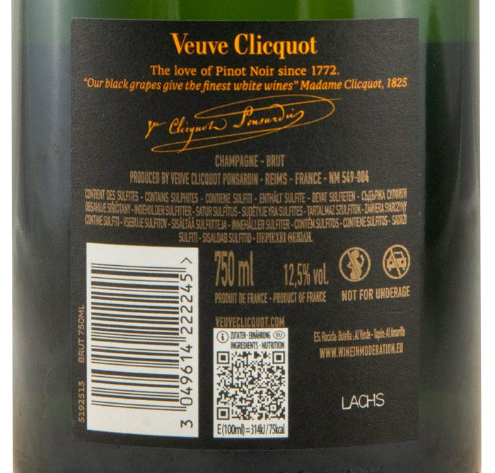 Champagne Veuve Clicquot Ponsardin Bruto