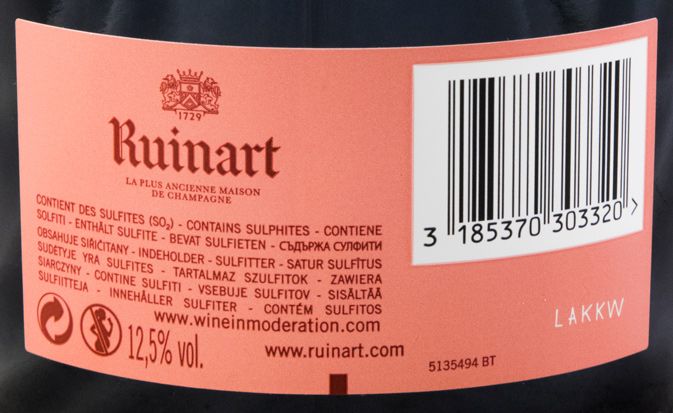Champagne Ruinart Bruto rosé