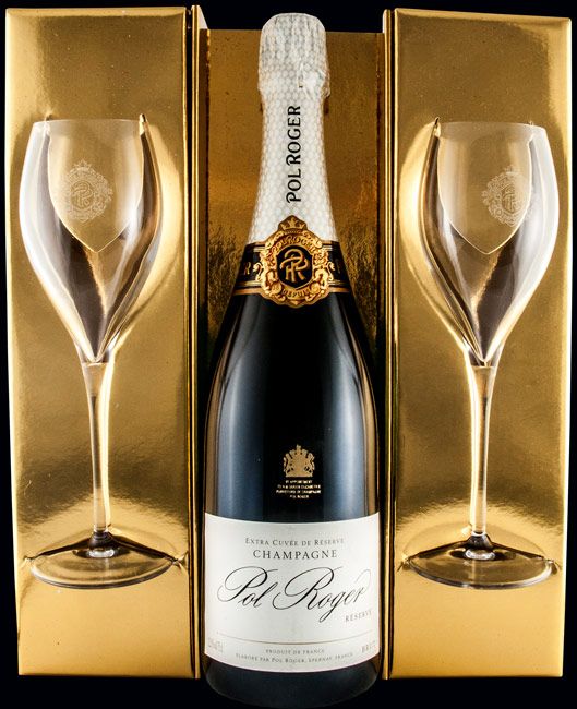 Champagne Pol Roger Bruto c/2 Flutes