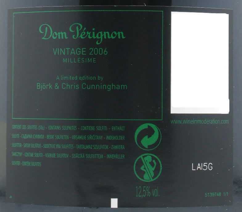 2006 Champagne Dom Pérignon Bjork & Chris Cunningham Vintage Brut