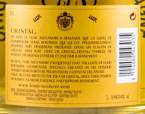 2007 Champagne Louis Roederer Cristal Bruto 3L
