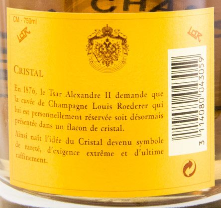 1996 Champagne Louis Roederer Cristal Bruto
