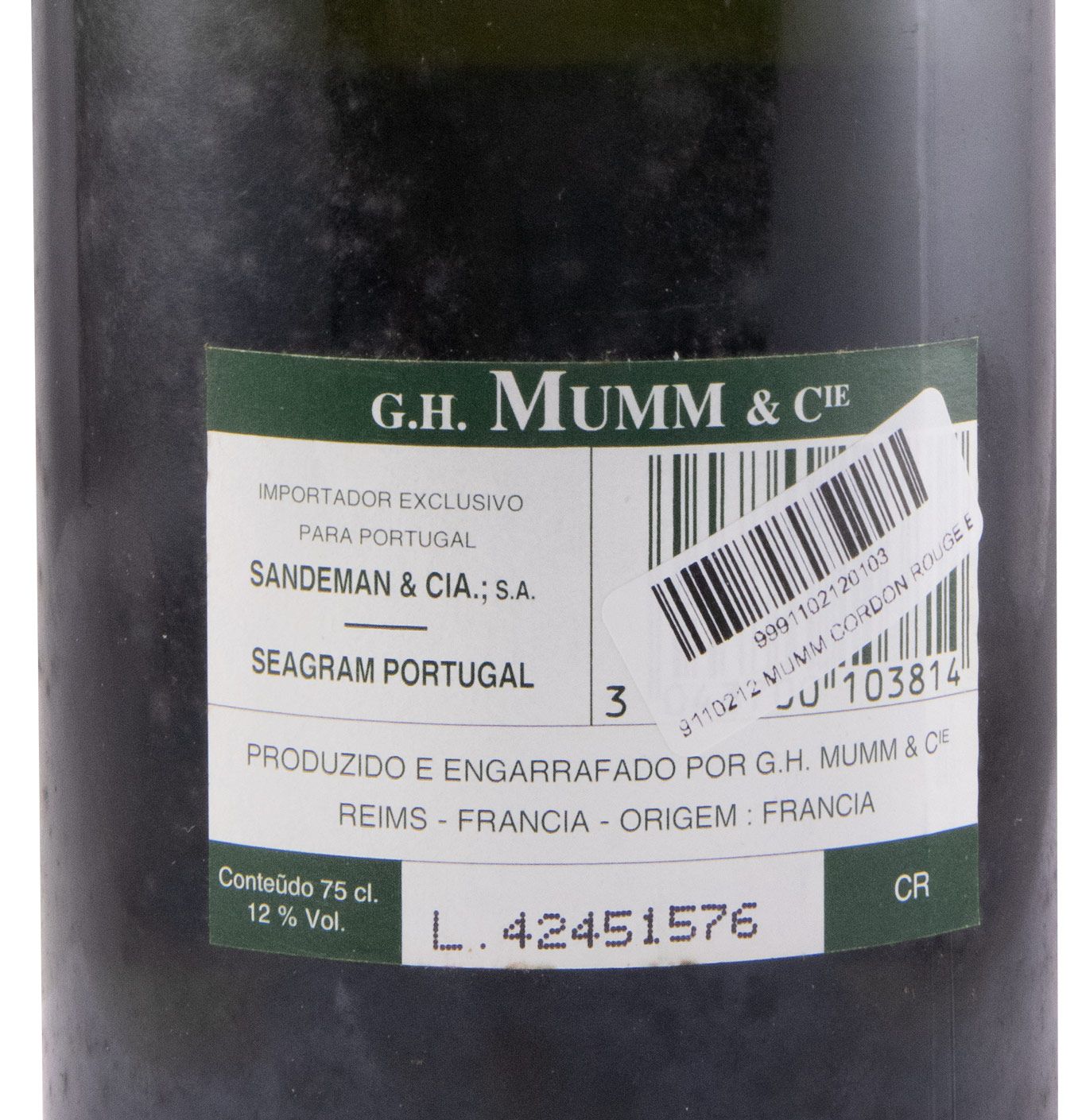 Champagne Mumm Cordon Rouge Brut (former label)