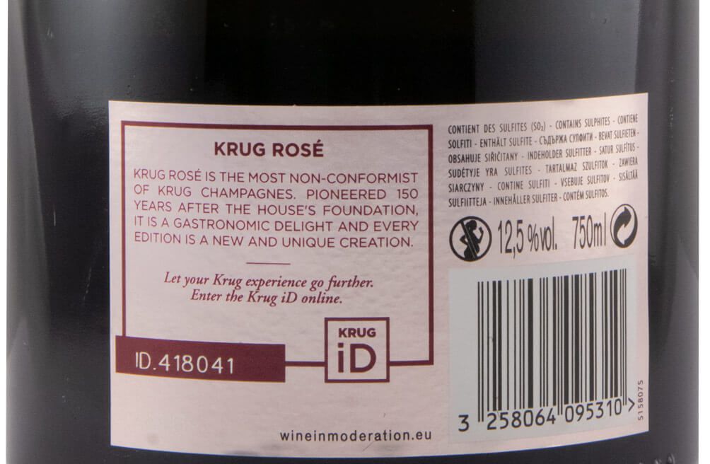 Champagne Krug Bruto rosé c/Estojo