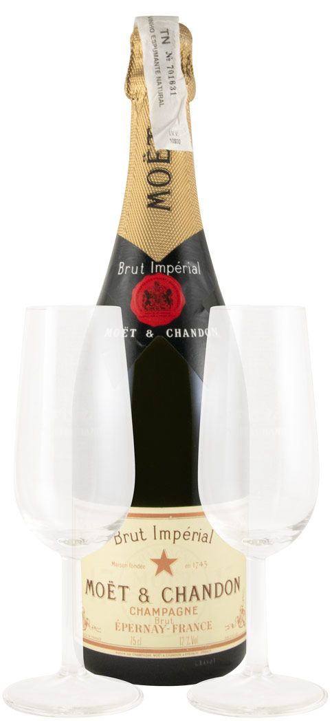 Champagne Moët & Chandon Brut w/2 Flutes (old bottle)