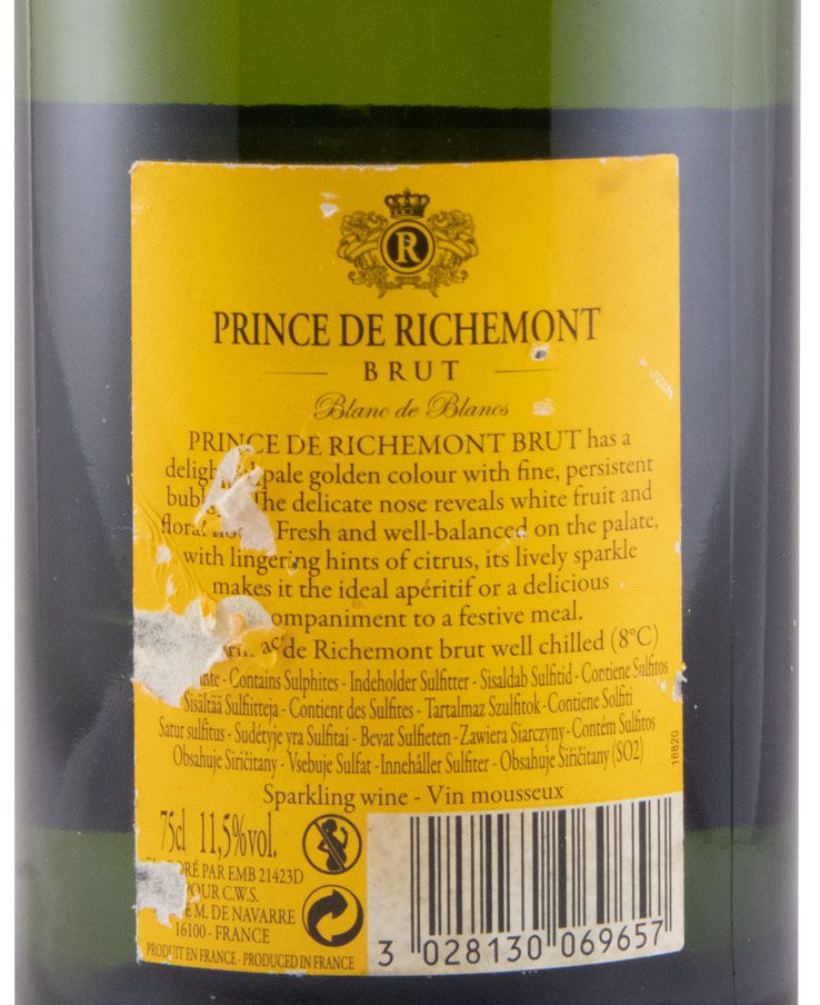 Champagne Prince de Richemont Blanc de Blancs Bruto