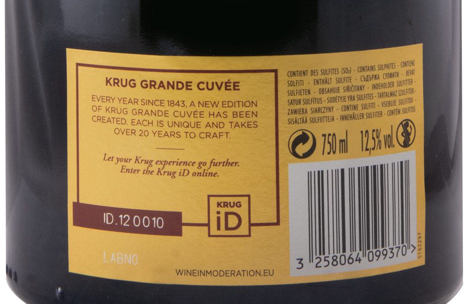 Champagne Krug 169ème Édition Grand Cuvée Bruto