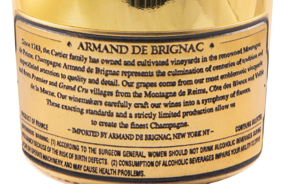 Champagne Armand de Brignac Gold Bruto