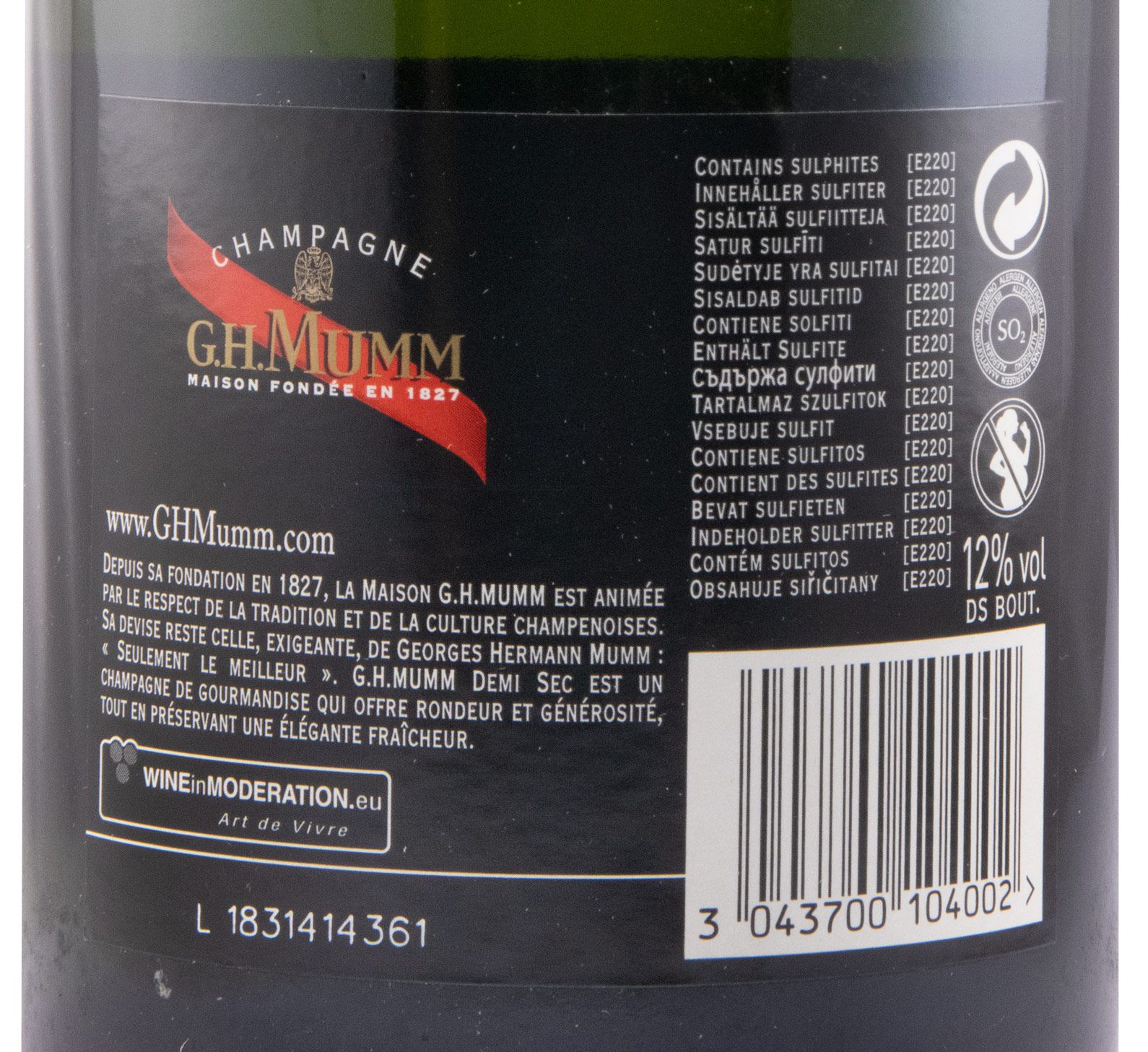 Champagne Mumm Demi-Sec