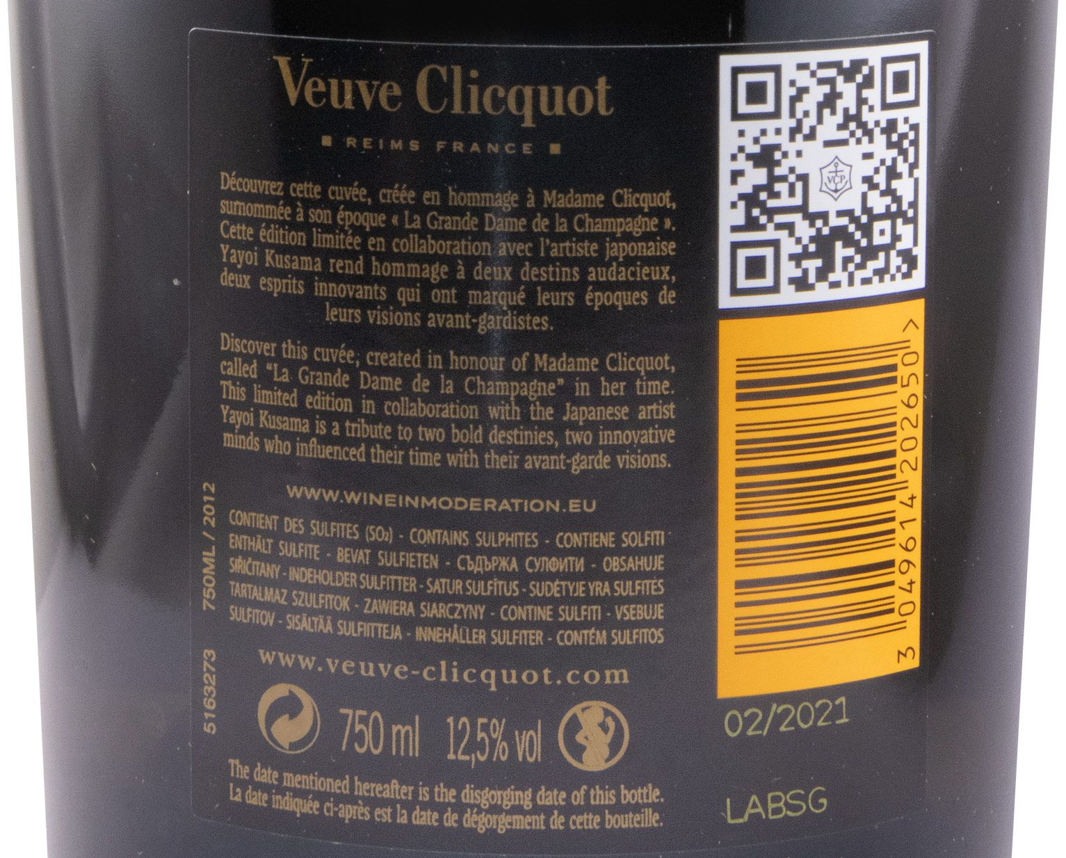 2012 Champagne Veuve Clicquot La Grand Dame Bruto